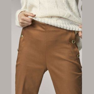 MASSIMO DUTTI Slim Fit Trousers with Side Buttons